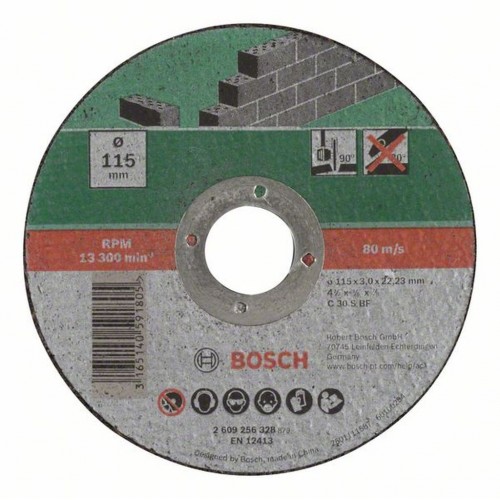 BOSCH Deliace kotúč rovný, kameň 115x3mm 2609256328