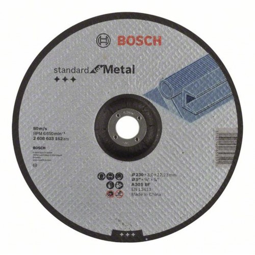 BOSCH Deliaci kotúč profilovaný Standard for Metal, 230 mm 2608603162