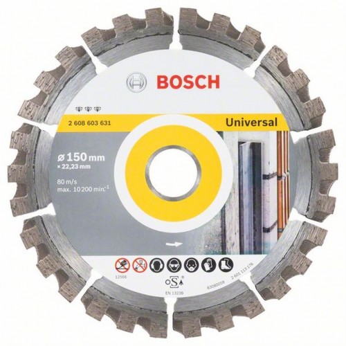 BOSCH Diamantový deliaci kotúč Best for Universal, 150mm 2608603631