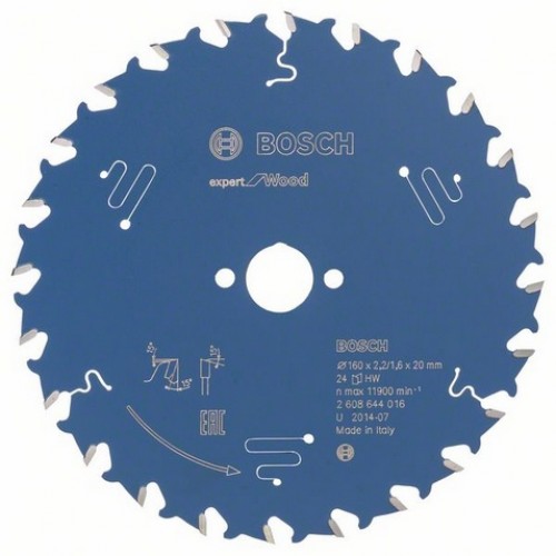 BOSCH Expert for Wood Pílový kotúč, 160 x 20 x 2,2 mm, 24 2608644016