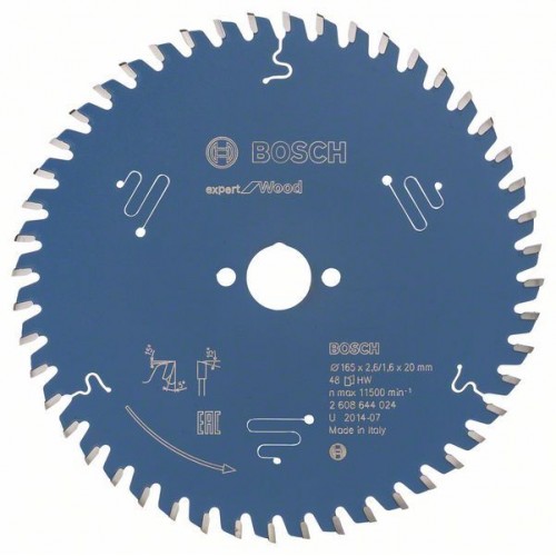 BOSCH Pílový kotúč Expert for Wood, 165x2,6/1,6 mm 2608644024