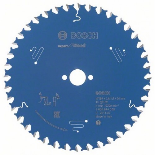 BOSCH Expert for Wood Pílový kotúč, 184 x 20 x 2,6 mm, 40 2608644039