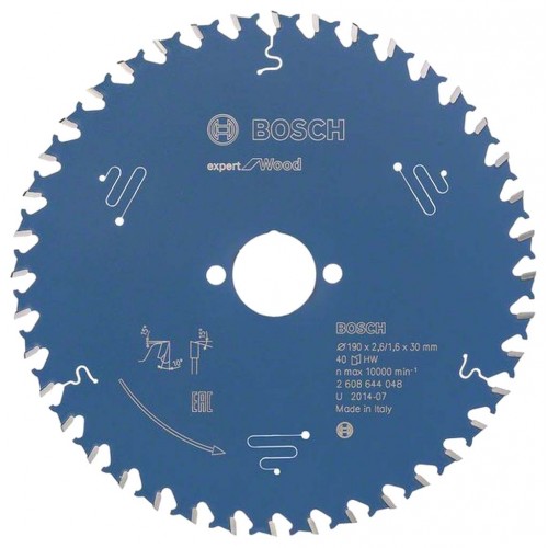 BOSCH Pílový kotúč Expert for Wood, 190x2,6/1,6 mm 2608644048