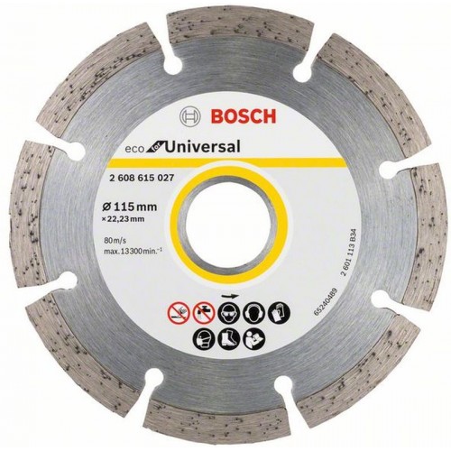 BOSCH ECO For Universal Diamantový deliaci kotúč 115.x22.23x2.0x7 mm 10ks 2608615040