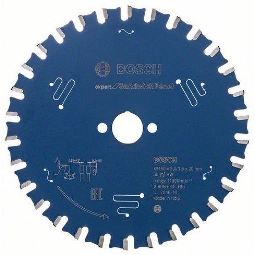 BOSCH Pílový kotúč Expert for Sandwich Panel, 160x2,0 / 1,6 mm 2608644365