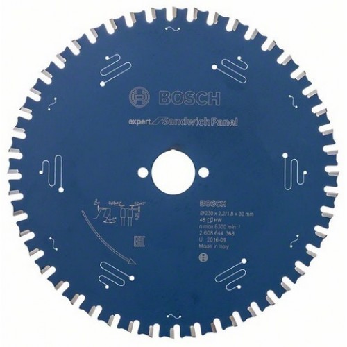 BOSCH Pílový kotúč Expert for Sandwich Panel, 230x2,0 / 1,6 mm 2608644368