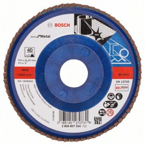 BOSCH Best for Metal Lamelový brúsny kotúč X571, 115x22,23mm, 60, 2608607335
