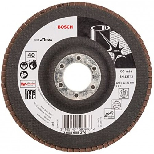 BOSCH Best for Inox Lamelový brúsny kotúč X581, 125x22,23 mm, 40, 2608608276