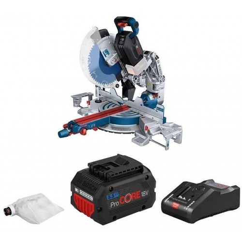 BOSCH GCM 18V-305 GDC Aku pokosová píla BITURBO, 2 × aku ProCORE18V 5,50Ah 0601B43002