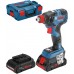 BOSCH GDX 18V-200 C Akumulátorový rázový uťahovák, 18V, 2x 4.0Ah 06019G4206