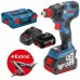 BOSCH GDX 18V-200 C Rázový uťahovák, 2 × GBA 18V 5.0Ah + L-BOXX 136+Swiss Peak 06019G4201
