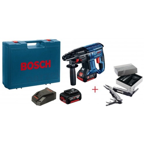 BOSCH GBH 180-LI akumulátorové vŕtacie kladivo+Multifunkčné náradie Swiss Peak 0611911023