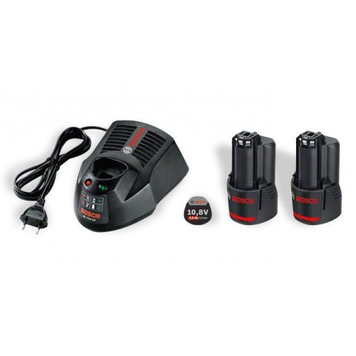 BOSCH Základný súprava 2 x GBA 10,8 V 2,5 Ah OB + AL 1130 CV Professional 1.600.A00.4ZP