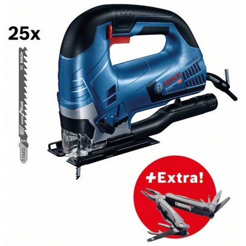 BOSCH GST 90 BE + 25 × pílový plátok + Swiss Peak 060158F000