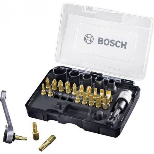 BOSCH LIMITED EDITION 27dílná sada skrutkovacích bitov IXO a račňová sada 2607017459