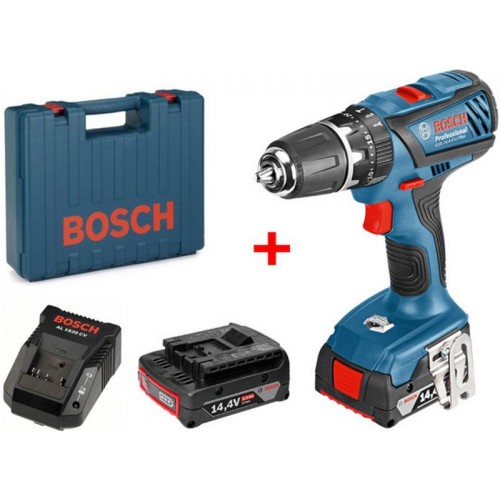 BOSCH GSB 14,4-2-LI Plus aku skrutkovač, kufor, 2x2Ah,