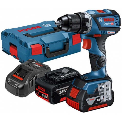 BOSCH GSR 18V-60 C Akumulátorový vŕtací skrutkovač, 18V 2x5.0Ah 06019G1100