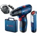 BOSCH GSR 120-LI Akumulátorový vŕtací skrutkovač, 12V 2x2.0Ah 06019G8004