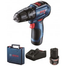 BOSCH GSB 12V-30 Akumulátorový kombinovaný skrutkovač, 12V, 2x 2,0Ah 06019G9100