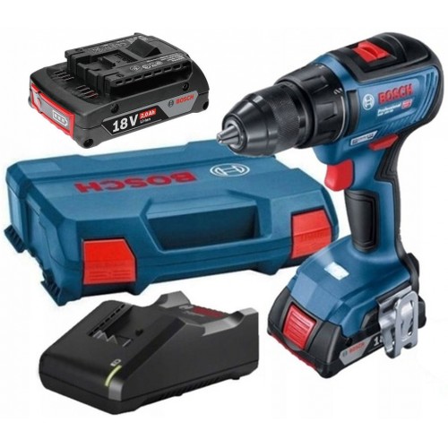 BOSCH GSB 18V-50 Akumulátorový kombinovaný skrutkovač, 18V 2x2.0Ah 06019H5100