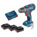 BOSCH GSR 14,4-2-LI Plus Vŕtací skrutkovač + 3 x 2,0 Ah Li-ion + L-Boxx 0615990H1L