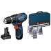 BOSCH GSB 12V-15 Aku skrutkovač + 1 x 2,0 Ah + 1 x 4,0 Ah + príslušenstvo, 0615990HR9