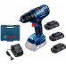 BOSCH GSR 180-LI Vŕtací skrutkovač + 3x 1,5 Ah, 0615990K42