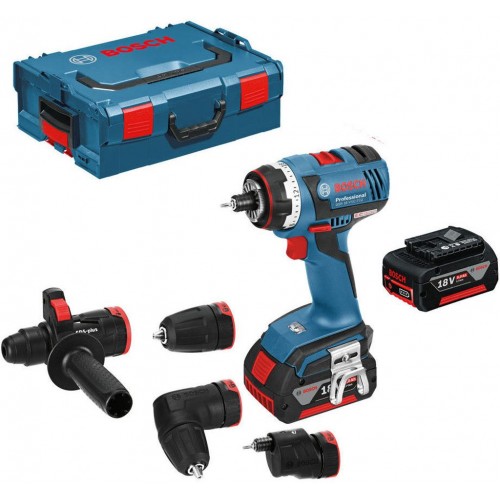 BOSCH GSR 18 V-EC FlexiClick2 set akumulátorový skrutkovač, L-BOXX, 2x5,0 Ah 06019E1104