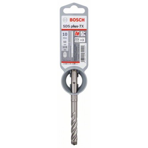 BOSCH SDS-plus-7X, Vrták do kladív, 10 x 50 x 115 mm 2608576139