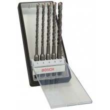 BOSCH 5-dielna súprava vrtákov do kladív Robust Line SDS-plus-7, 2607019928