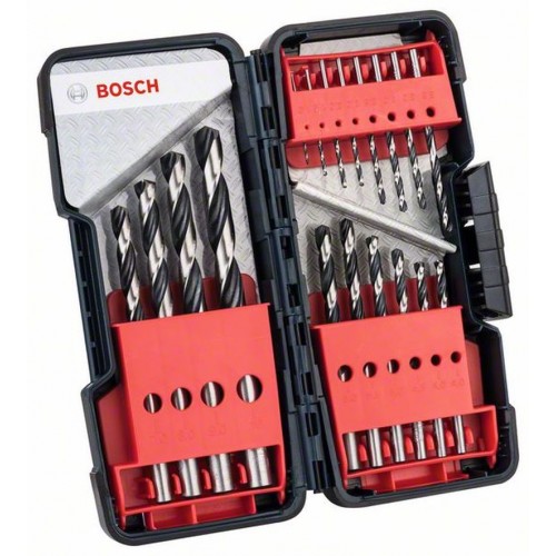 BOSCH 18-dielna sada špirálových vrtákov HSS PointTeQ ToughBox, 2608577350