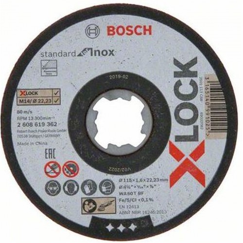 BOSCH X-LOCK Standard for Inox kotúč 115 × 1,6 mm T41 2608619362