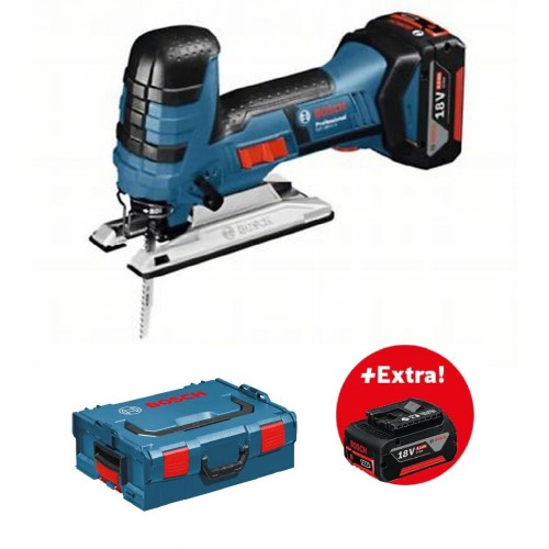 BOSCH GST 18 V-LI S priamočiara píla priamočiara, L-BOXX, 2x 5,0 Ah 0.601.5A5.1 + GBA