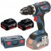 BOSCH GSB 18 V-EC Professional Aku vŕtačka s príklepom, L-BOXX, 2×2,0 Li-ion, 06019E9105