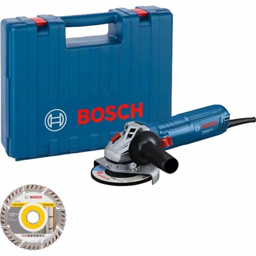 BOSCH GWS 12-125 PROFESSIONAL Uhlová brúska, kufor, rezací kotúč 06013A6102