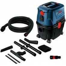 BOSCH GAS 15 PS PROFESSIONAL Vysávač 1100W, zásuvka, poloautomatický oklep, 06019E5100