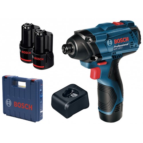 BOSCH GDR 120-LI PROFESSIONAL Aku rázový uťahovák 12V, 2,0 Ah, v kufri, 06019F0001