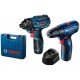 BOSCH Sada: GSR 120-LI + GDR 120-LI +2x GBA 12V 2.0Ah + GAL 1210 CV 06019G8023