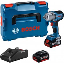 BOSCH GDS 18V-450 PC Aku rázový uťahovač, L-BOXX, GAL 18-40, 2x 5.0Ah 06019K4103