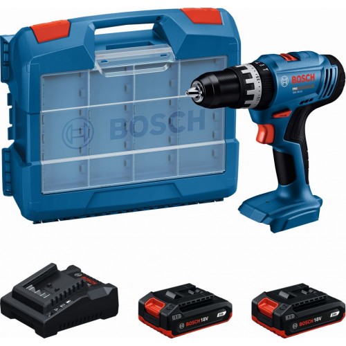 BOSCH GSB 18V-25 PROFESSIONAL Aku príklepový vŕtací skrutkovač, 2x 2,0Ah, kufor 06019K9304