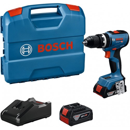 BOSCH GSB 18V-65 PROFESSIONAL Príklepová vŕtačka, 1 x 2.0 Ah, 1 x 4.0Ah, L-Case 06019N3332