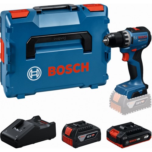 BOSCH GSR18V-52 PROFESSIONAL Aku vŕtací skrutkovač, 1 x 2,0Ah +1 x 4,0Ah,L-BOXX 06019S0024