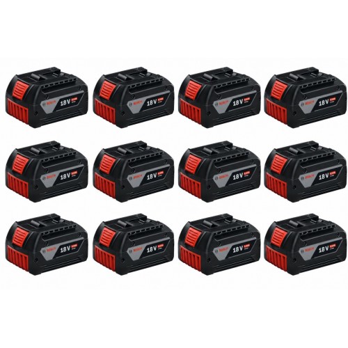 BOSCH GBA PROFESSIONAL 18 V Súprava 12 batérií 5,0 Ah 0602494003 BOSCH GBA PROFESSIONAL 18 V Súprava 12 batérií 5,0 Ah 0602494003