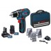 BOSCH GSR 12V-15 Professional Vŕtací skrutkovač + 39 ks príslušenstva + taška 0615990G6L