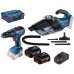 BOSCH Profesionálna súprava: GSB 18V-50 +2× GBA 18V 5.0Ah + GAS 18V-1 0615990M44