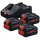 BOSCH Štartovacia sada 3x PC18V 8,0 Ah + GAL 18V-160 0615A5004Y