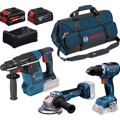BOSCH PROFESSIONAL Súprava náradia GSR + GBH + GWS + 1×GBA 5,0Ah + 1×EXBA + GAL 0615A500AJ