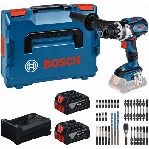 BOSCH GSR 18V-110 C PROFESSIONAL Súprava náradia, 2× 5,0 Ah + GAL + sada bitov 0615A500E3 BOSCH GSR 18V-110 C PROFESSIONAL Súprava náradia, 2× 5,0 Ah + GAL + sada bitov 0615A500E3