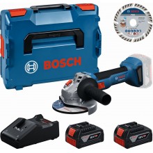 BOSCH GWS 18V-8 PROFESSIONAL Súprava náradia 2× GBA 4.0Ah + kotúč + L-BOXX 0615A500E7