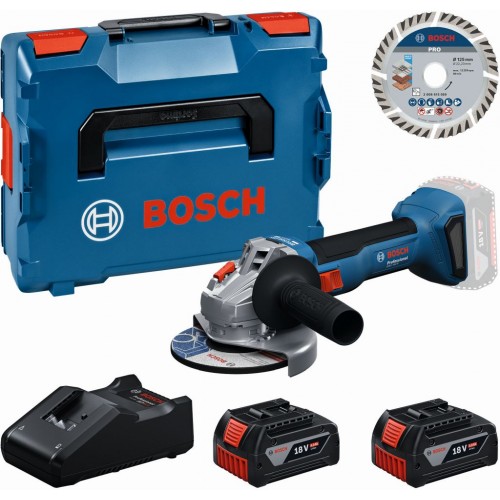 BOSCH GWS 18V-8 PROFESSIONAL Súprava náradia 2× GBA 4.0Ah + kotúč + L-BOXX 0615A500E7 BOSCH GWS 18V-8 PROFESSIONAL Súprava náradia 2× GBA 4.0Ah + kotúč + L-BOXX 0615A500E7
